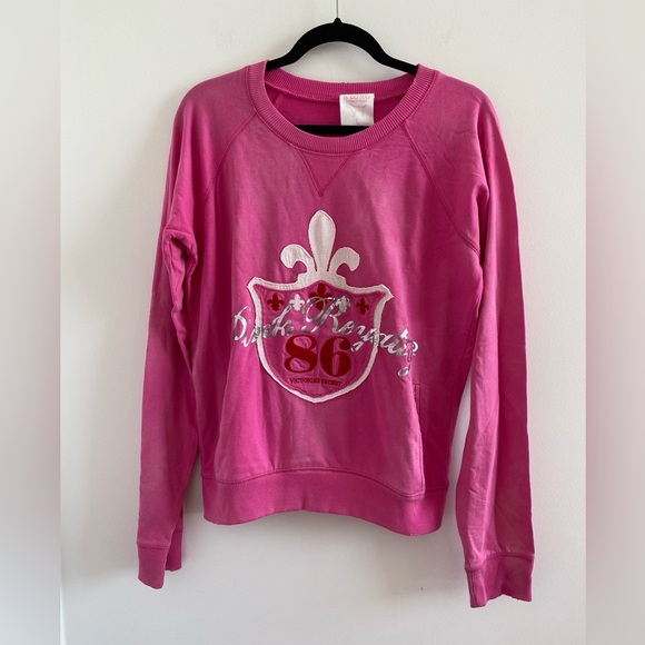Victoria's Secret Pink Y2K Graphic Distressed Pink Sweatshirt Size L New W/O Tag - Picture 1 of 11